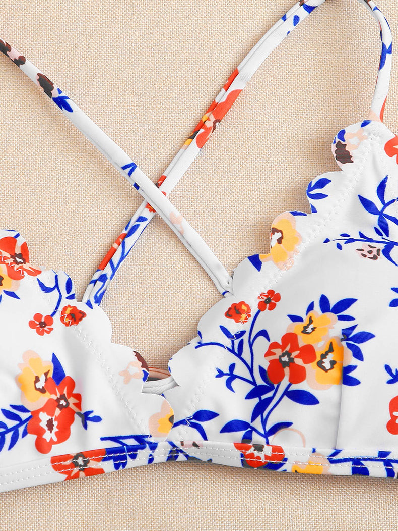 Split Swimsuit Women Sexy Bikini Lace Bikini High Waist Swimsuit