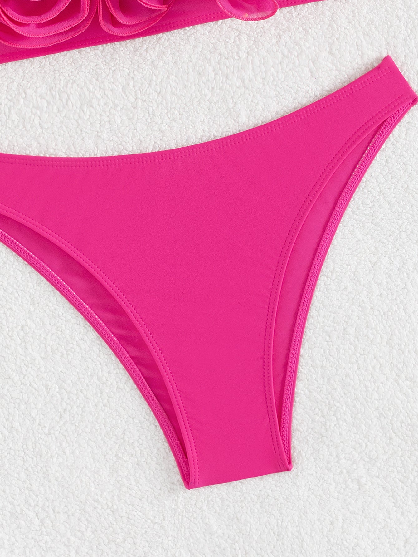 Split Swimsuit Women Rose Flat Bikini Sexy High Waist Bikini Swimsuit