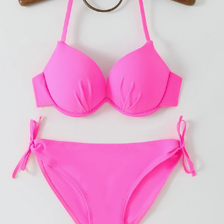 Beach Vacation Underwire Bikini Swimsuit Women Underwire Gather Big Small Breasts Sexy Three Point Swimsuit Women