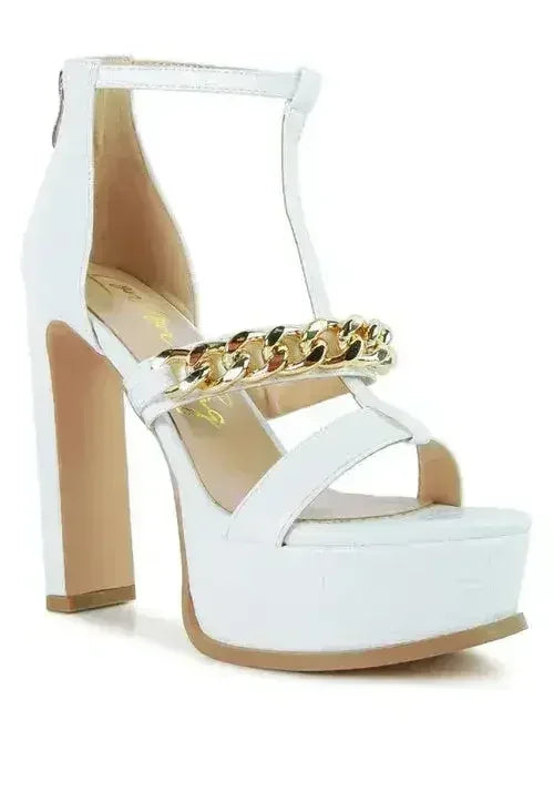 BONITA METAL CHAIN ZIP UP SANDAL