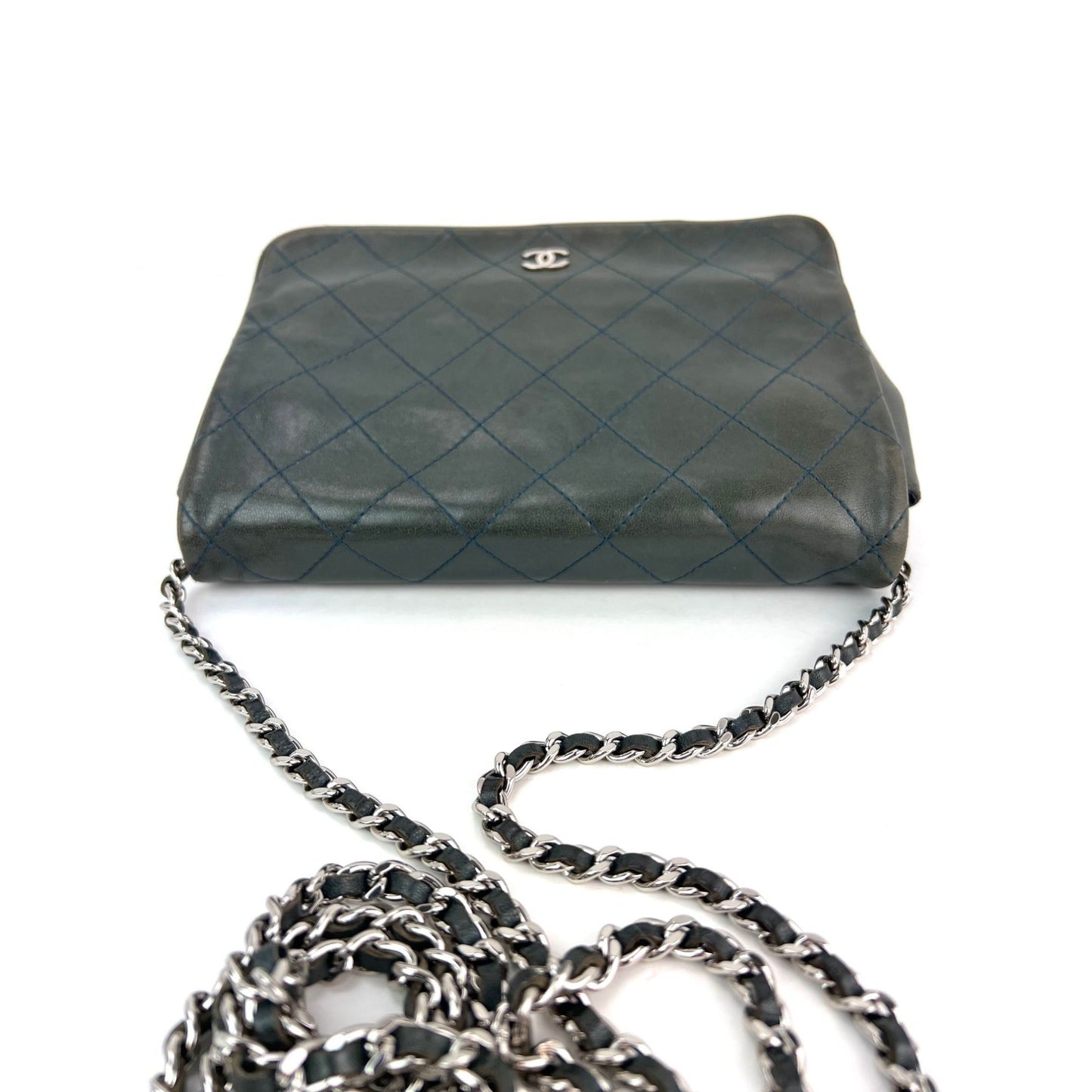 Chanel Quilted Lambskin Stitched Wallet on a Chain Crossbody Bag