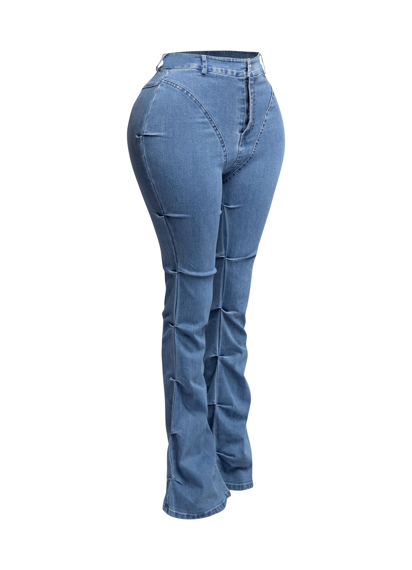 Jessica Bell Bottom Y2K Style Stretch Bell Bottom Jeans