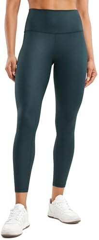 Leather Leggings - CRZ YOGA Butterluxe Matte Faux Leather Leggings for Women 25" - High Waisted Stretch Ankle Leather Pants Pleather Tights