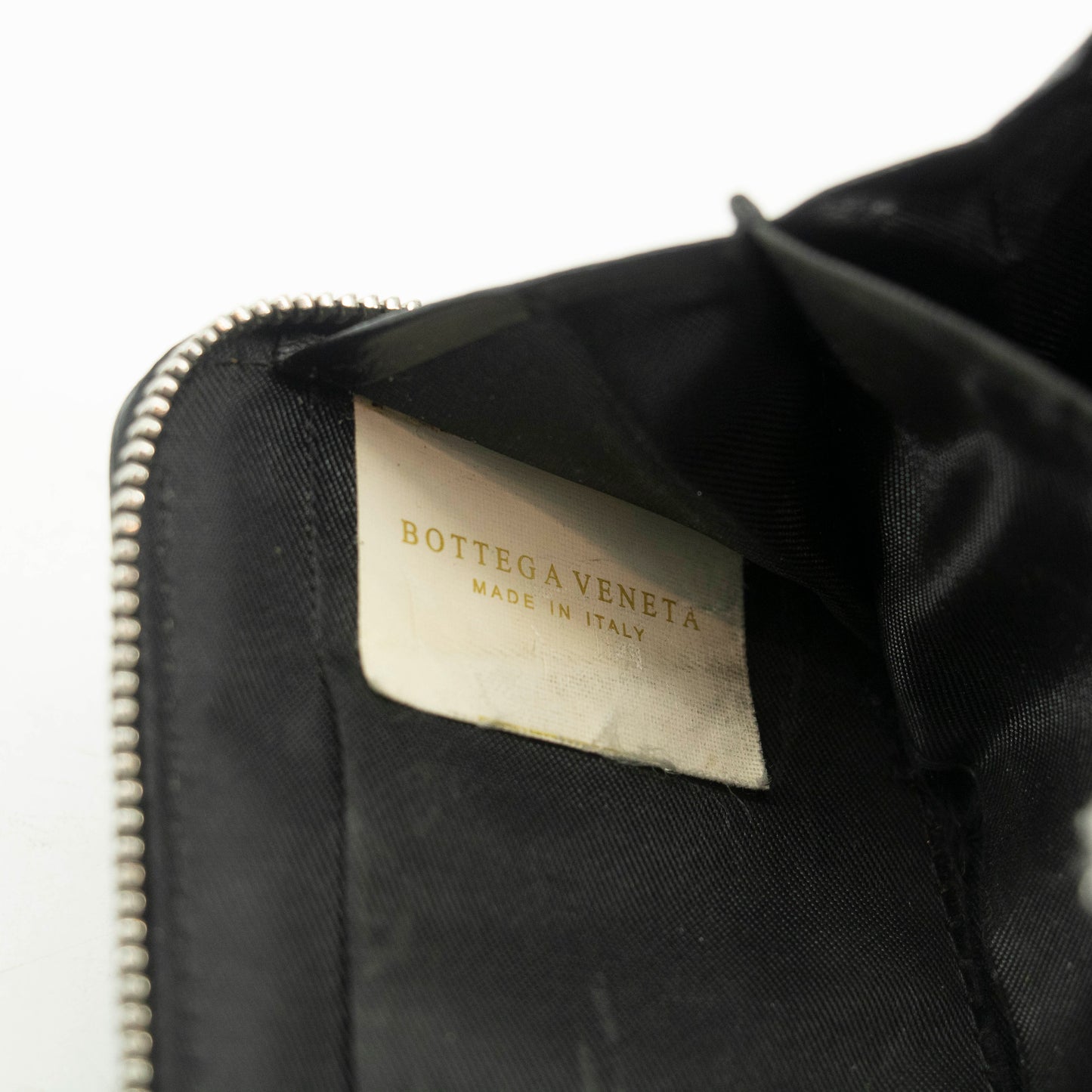 Bottega Veneta Intrecciato Black Zip Coin Pouch #3708