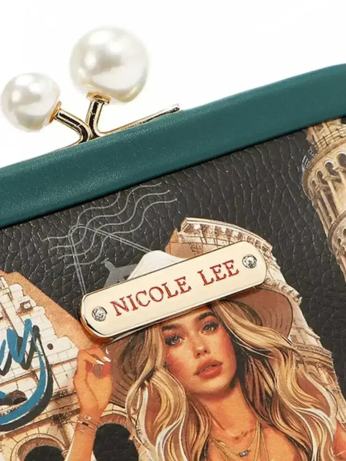 Nicole Lee USA Chelsea Pearl Kiss-Lock Coin Purse