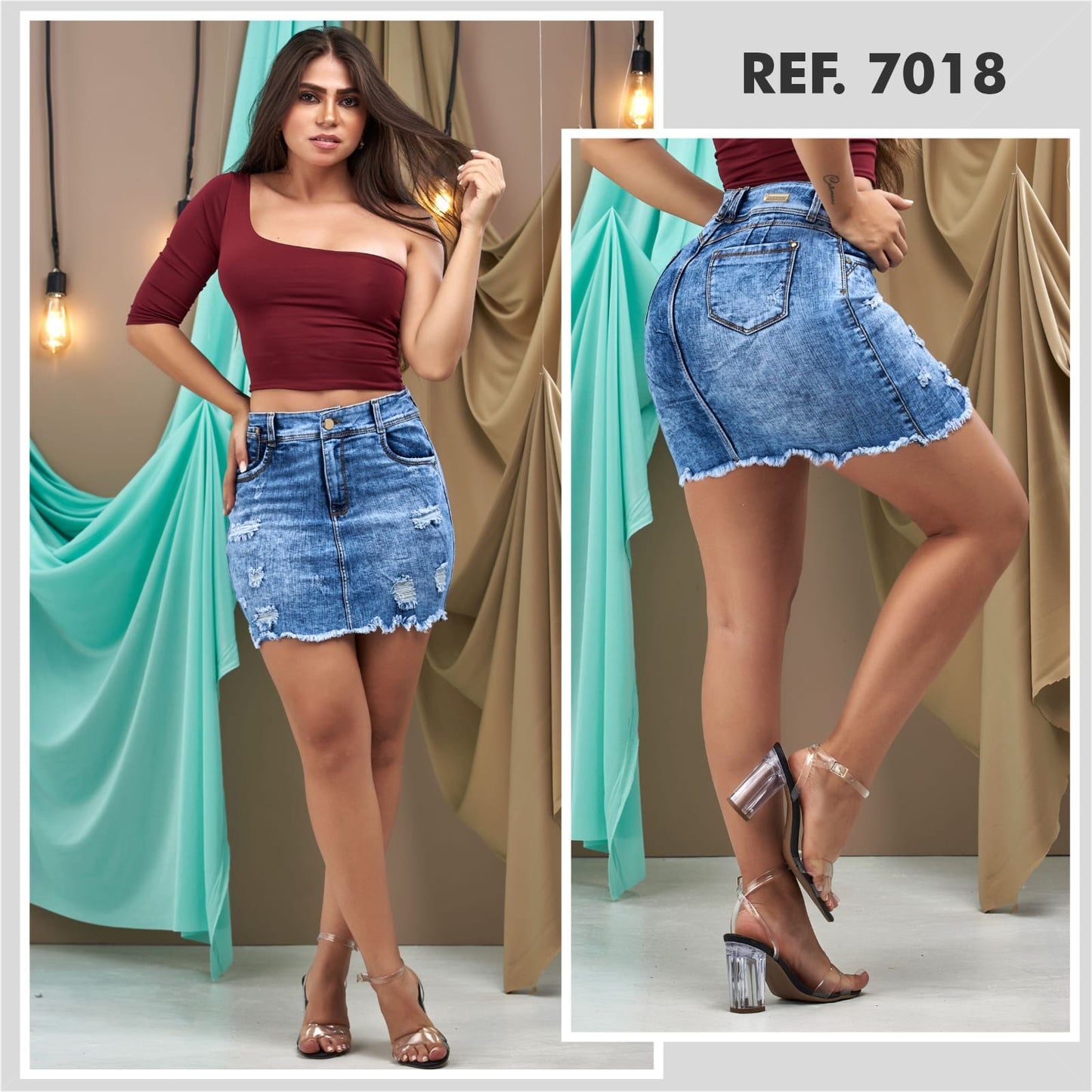 7018 100% Authentic Colombian Push Up SKIRT