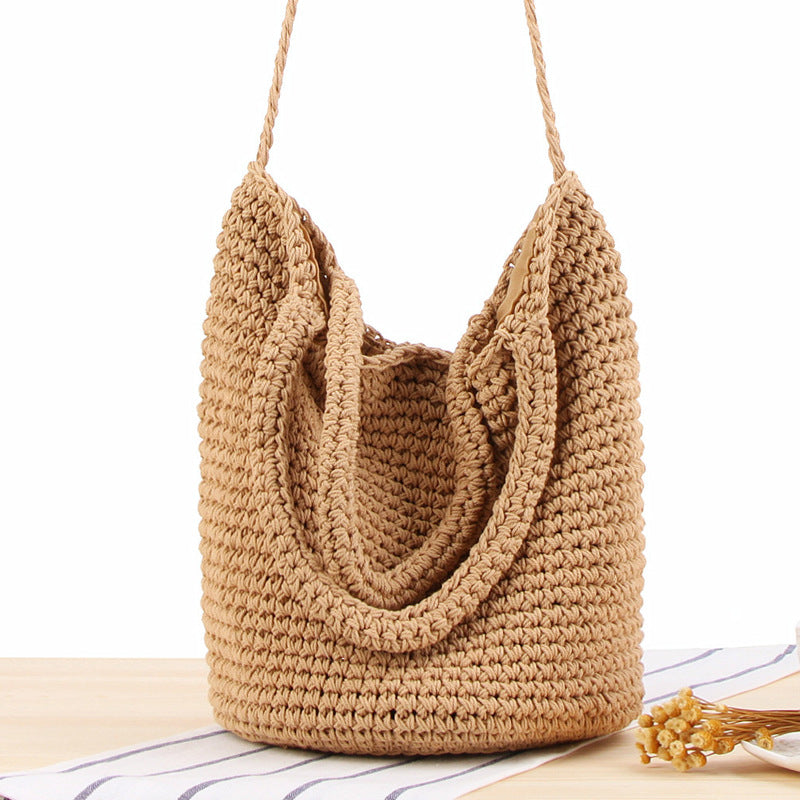 One Shoulder Woven Bag Bohemian Vacation Straw Bag