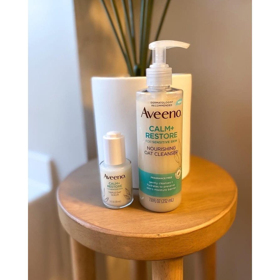 Aveeno Nettoyant Visage Nourrissant à l'Extrait d'Avoine pour Peaux Sensibles 232 ml