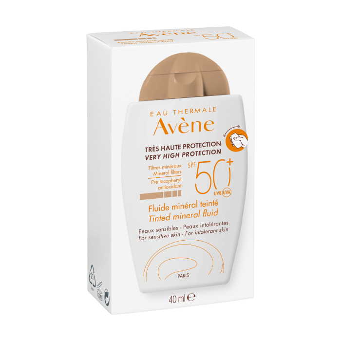 Avene Fluide Mineral Teintee Spf 50 40 ml Tinted Sunscreen -2 Pack