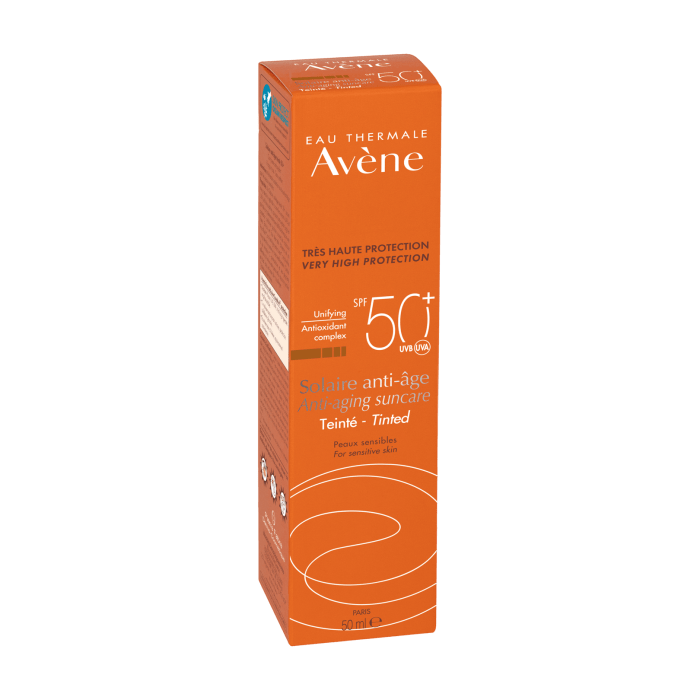 Avène Solaire Anti-âge SPF50 Crème Solaire Teintée Anti-Âge 50 ml - Lot de 2