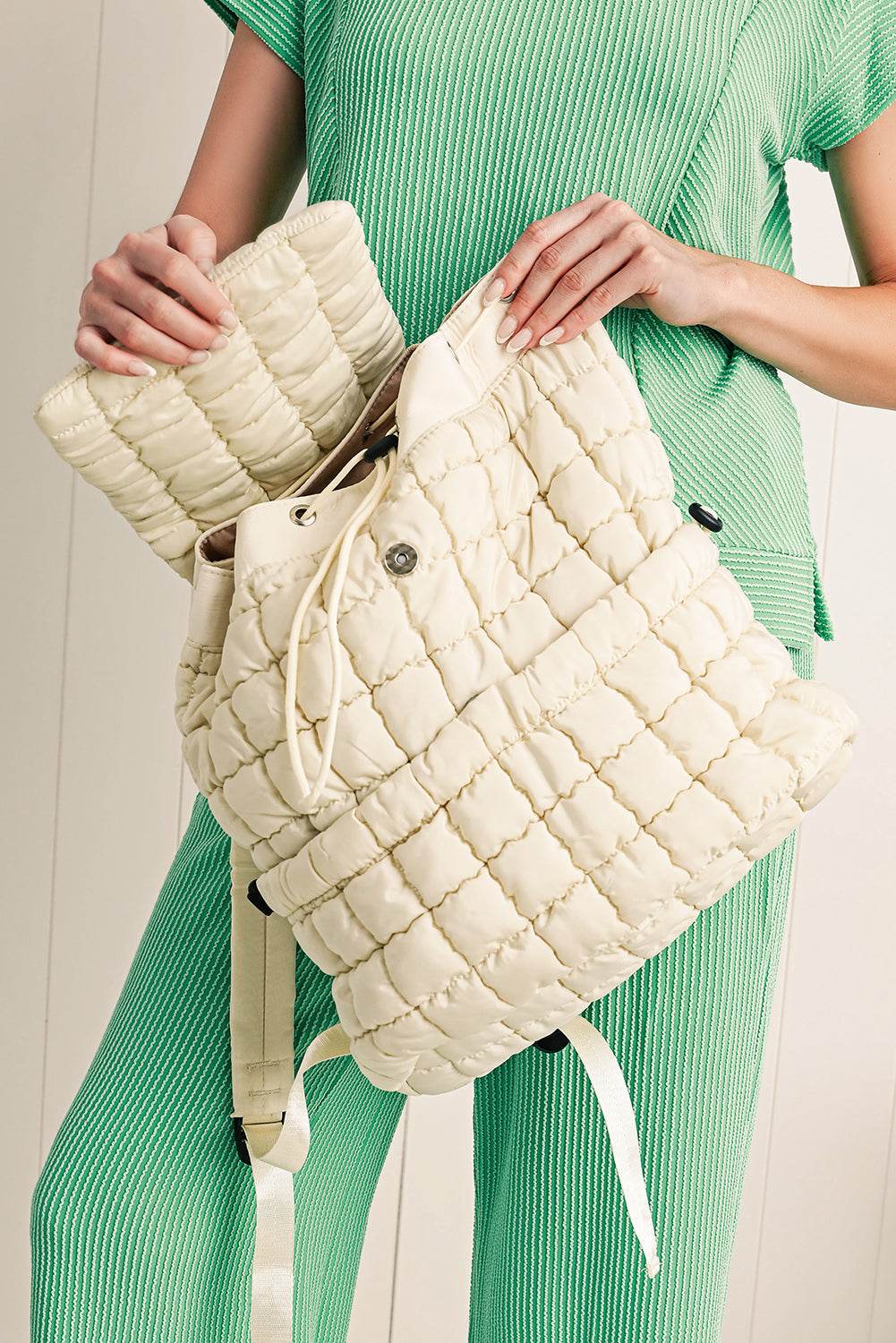 Natalie Quilted Puffer Backpack