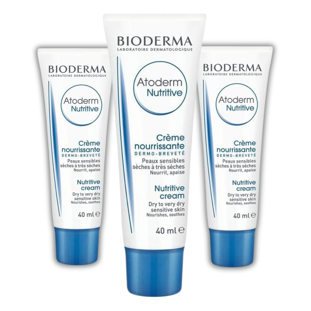 Bioderma Atoderm Nutrition Nourishing Face Cream 40 ml -3 Pack