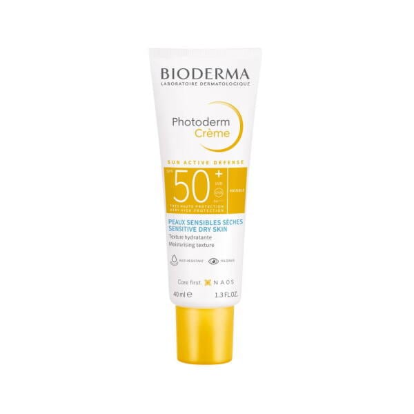 Bioderma Photoderm Crème Solaire Peaux Sèches Incolore SPF50+ 40 ml