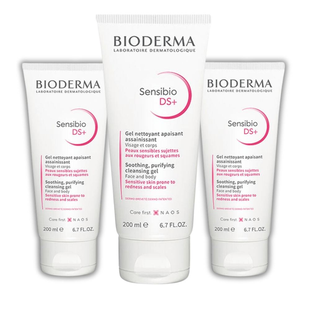 Bioderma Créaline DS+ Gel Nettoyant Moussant 200 ml - Lot de 3
