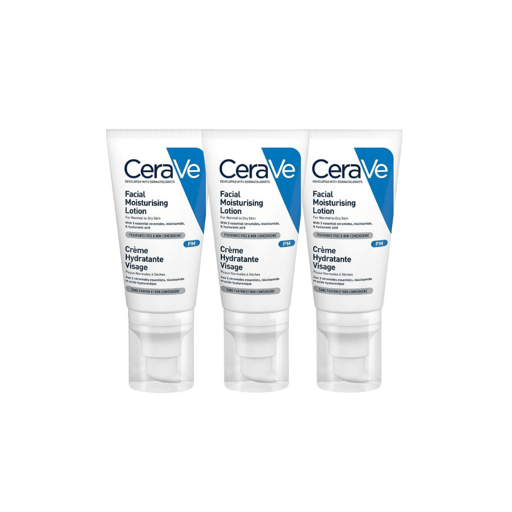 Crème hydratante visage Cerave 52 ml, lot de 3