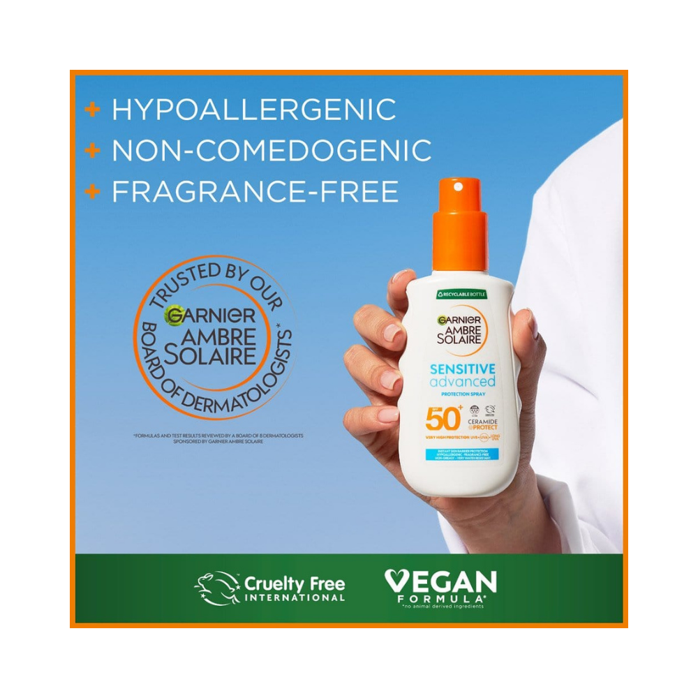 Garnier Ambre Solaire SPF 50+ Sensitive Advanced Sun Spray 150 ml / 5 fl oz