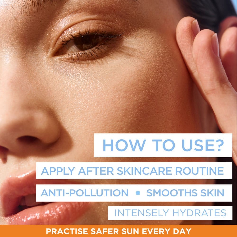 Garnier Ambre Solaire Super UV Crème Visage Anti-Dessèchement Acide Hyaluronique Spf50 40 ml Lot de 2