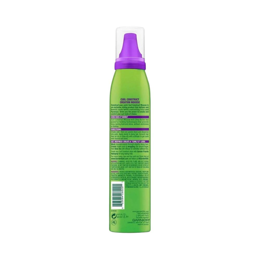 Garnier Fructis Curl Construct No:3 Curl Defining Hair Mousse 192g