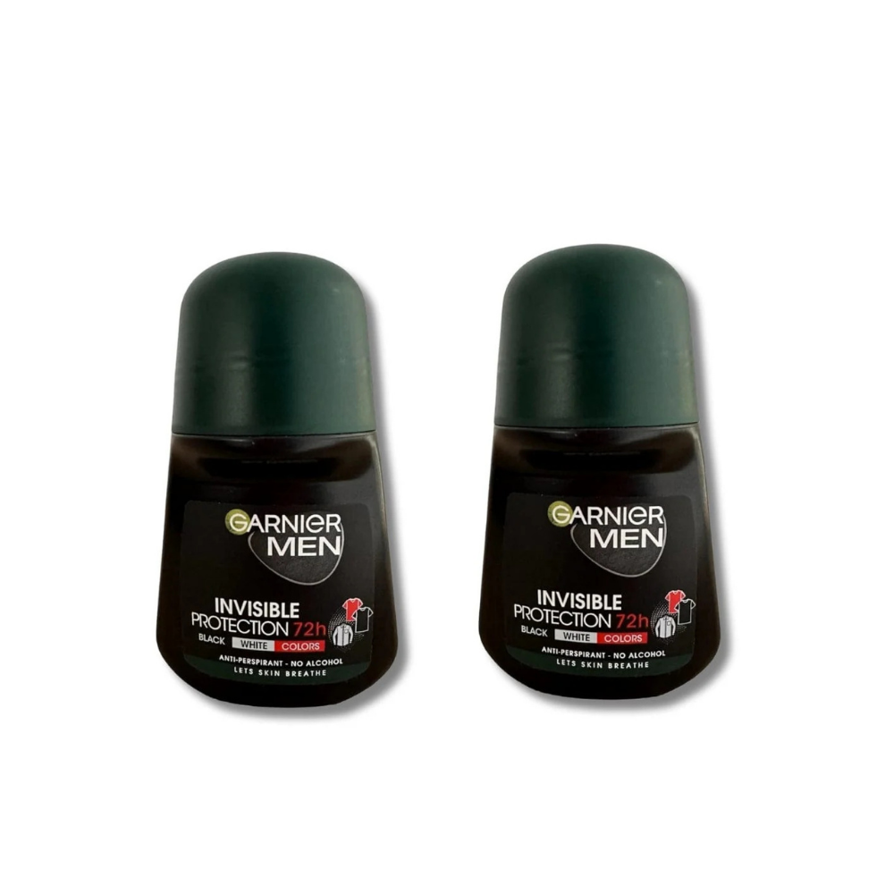 Garnier Men Invisible Protection Anti-Perspirant Roll-On 50 ml / 1.7 fl oz 2 Pack