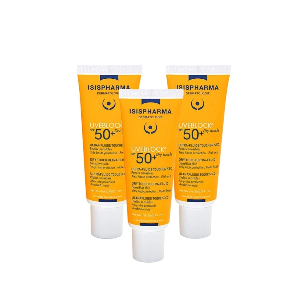 Isis Pharma Uveblock SPF 50+ Dry Touch Ultra Fluid 40 ml 3 Pack