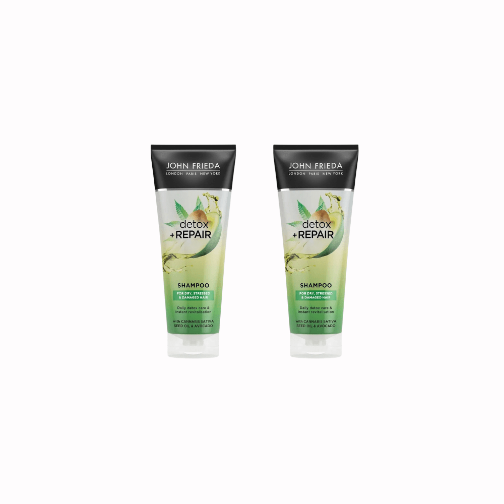 John Frieda Detox & Repair Repair Shampoo for Dry and Damaged Hair 250 ml 2 Pack