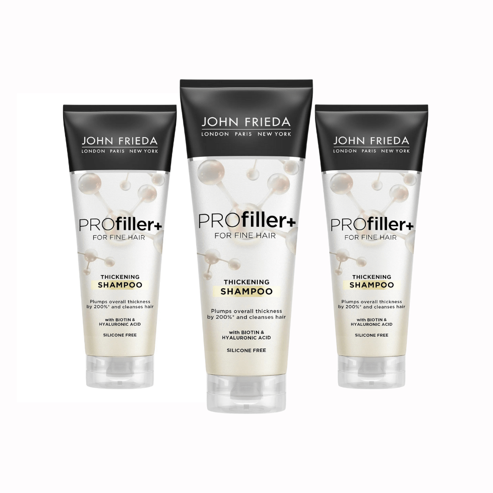 John Frieda Profiles Plumping Shampoo for Fine Hair 250 ml 3 Pack