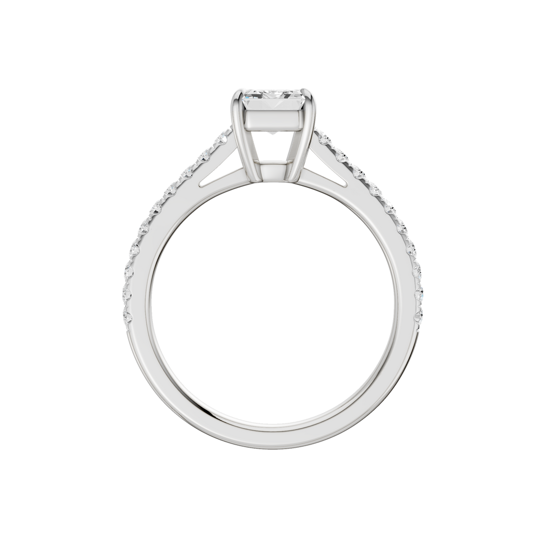 1.25ct Emerald Certified Solitaire Lab Diamond Ring