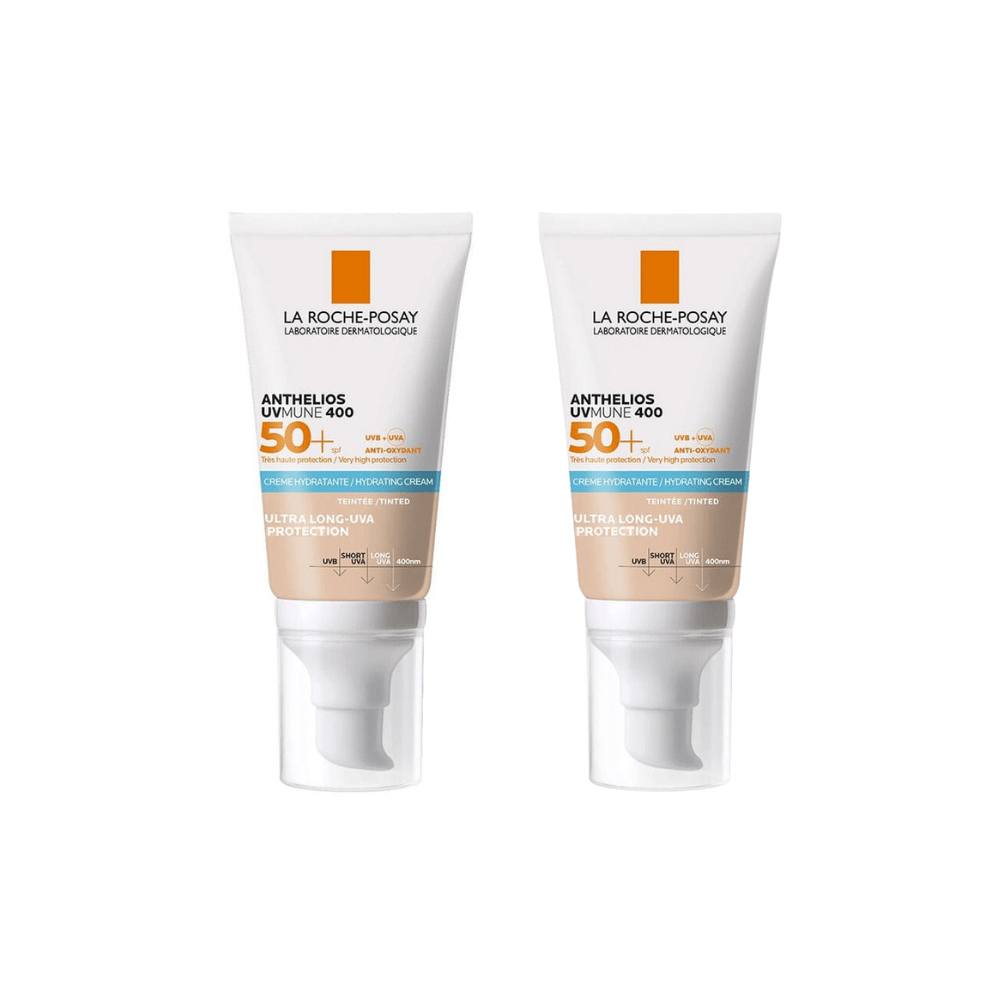 La Roche Posay Anthelios UVMune SPF50+ Moisturizing Sunscreen 50 ml - Tinted 2 Pack