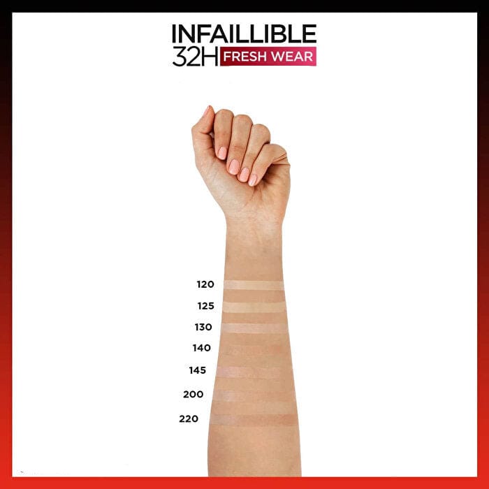 Fond de teint Vitamine C Infaillible 32H Fresh Wear de L'Oréal Paris - 120 Vanille Dorée