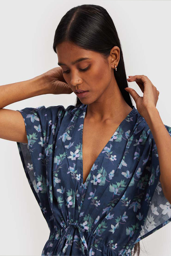 Robe froncée de minuit