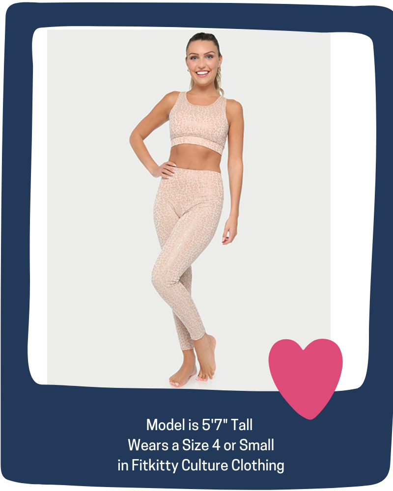 Metallic Cheetah Active Sports Bra