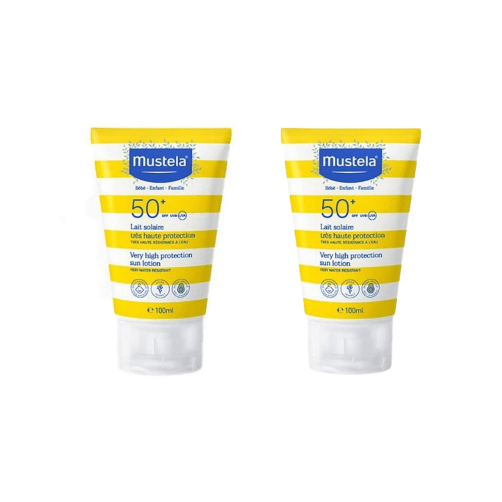 Lot de 2 laits solaires Mustela 50 Factor Baby 100 ml