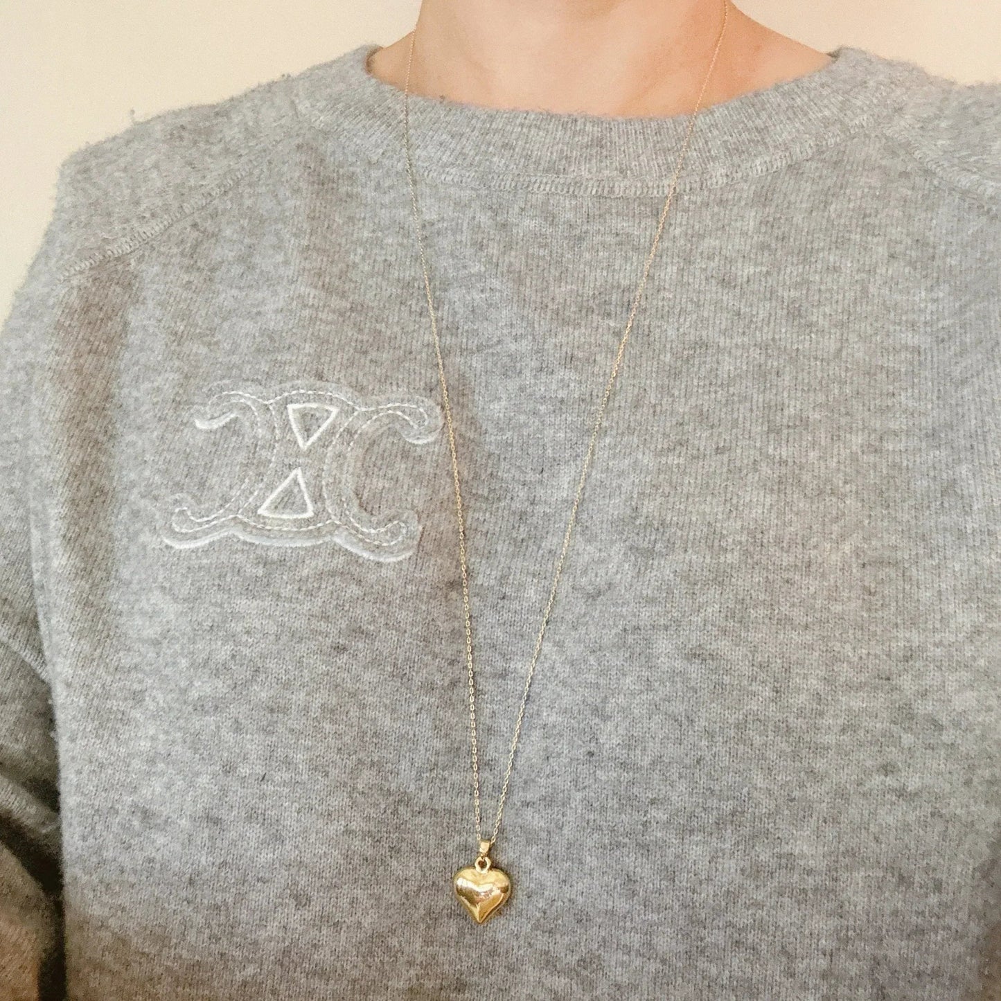 My Puffy Heart Long Chain Necklace