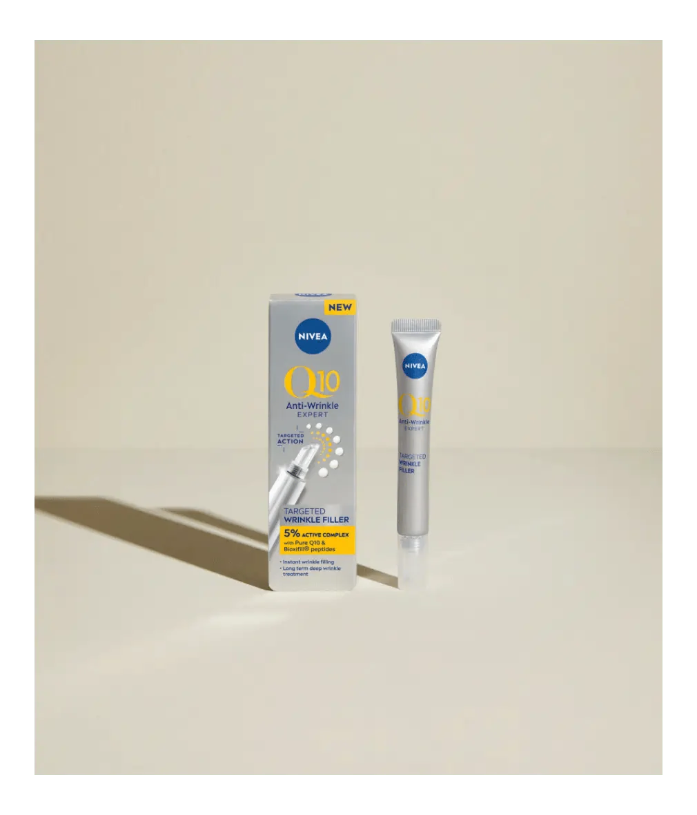 Nivea Q10 Anti-Wrinkle Power Wrinkle Filler Serum with Bioxifill Peptides 15ml / 0.5 fl oz - 2 Pack
