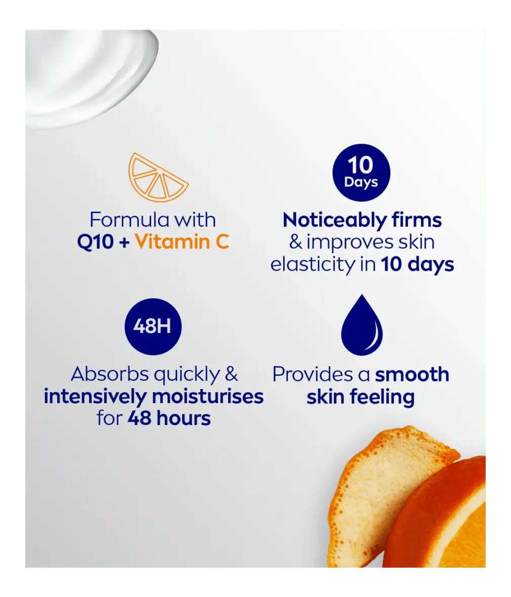 Nivea Q10 + Vitamin C Firming Body Lotion for Normal Skin 400ml / 13.5 fl oz