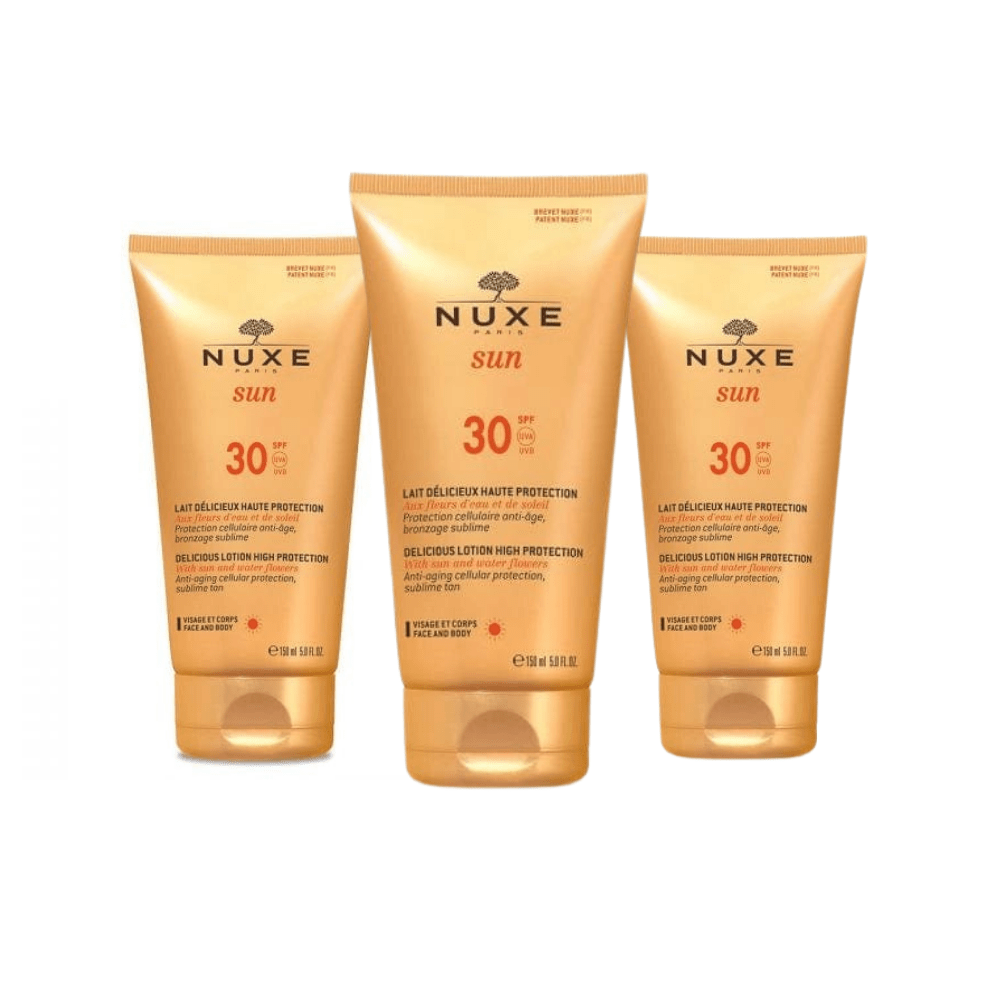 Nuxe Sun Lait Délicieux Protection Spf30 150 ml Lot de 3