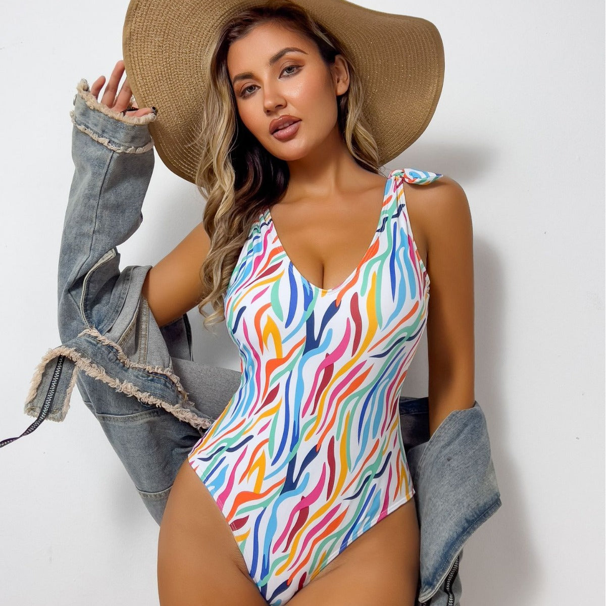 Swimsuit Women High Sense Flab Hiding Thin Spring Conservative Swimwear High Elastic Swimsuit