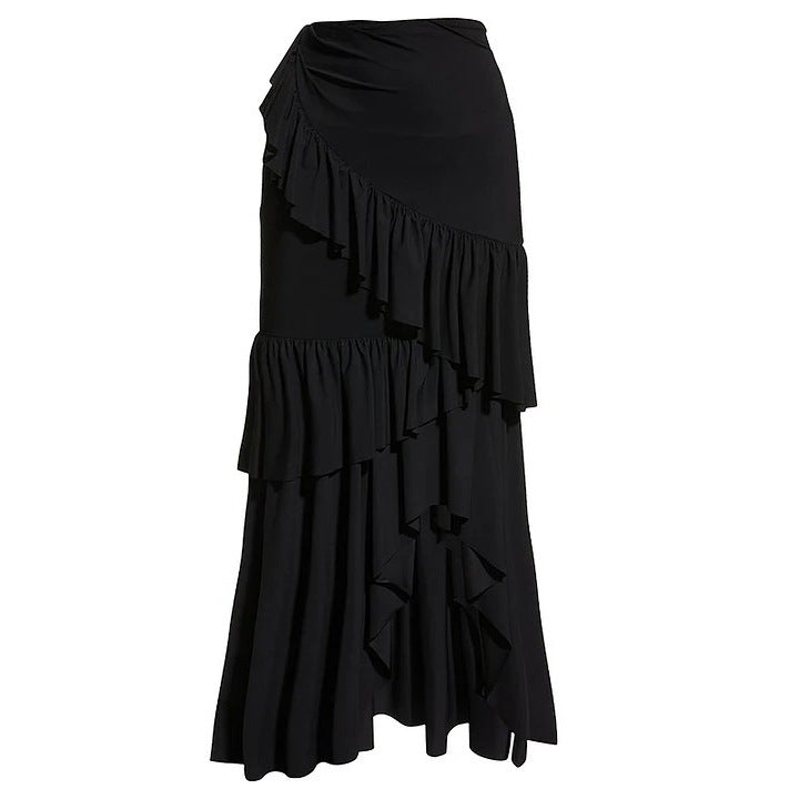 Sexy One Piece Swimsuit Women Pleated Ruffled Striped Swimsuit Bikini Mesh Maxi Dress