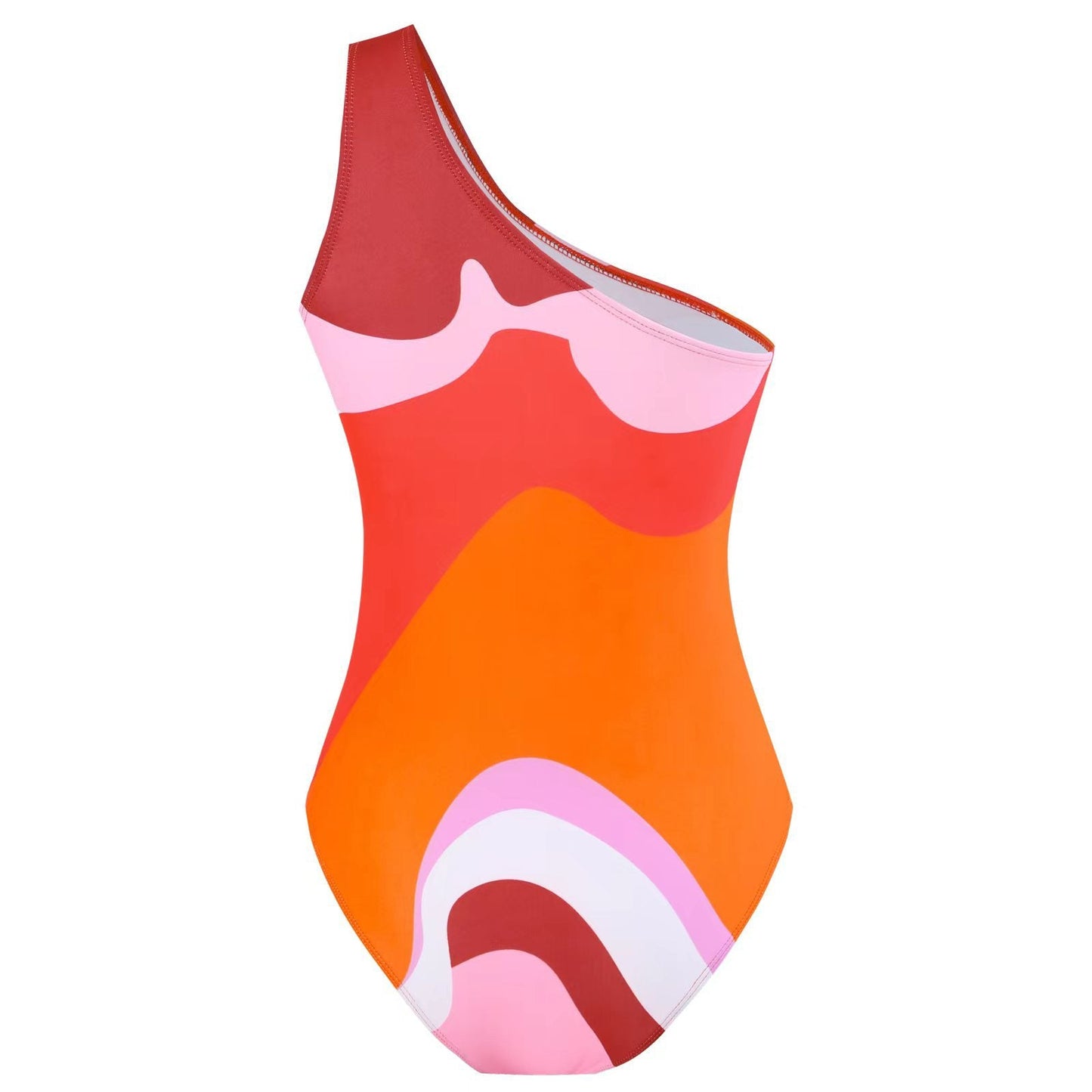 Color Matching Sexy Backless Swimsuit Women Tight Conservative Spring Vacation Swimsuit