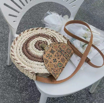 Direct round Crossbody Straw Bag Shoulder Straw Bag Woven Bag Vacation Beach Bag Women Bag