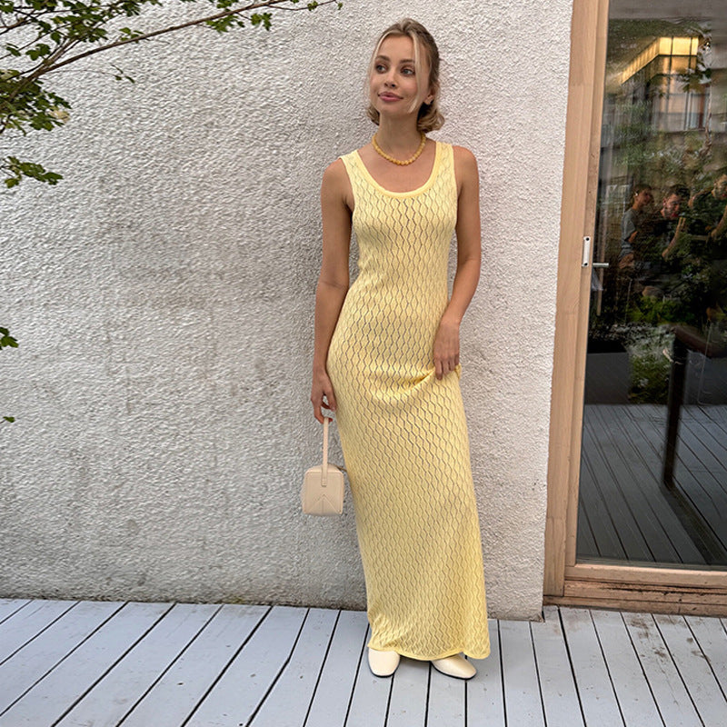 Beach Dress Women Solid Color Sexy Cutout Beach Bikini Swimsuit Blouse Sun Protective Clothing