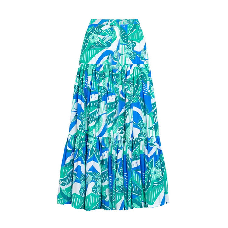 Off Shoulder Ruffled Printed One Piece Swimsuit Women