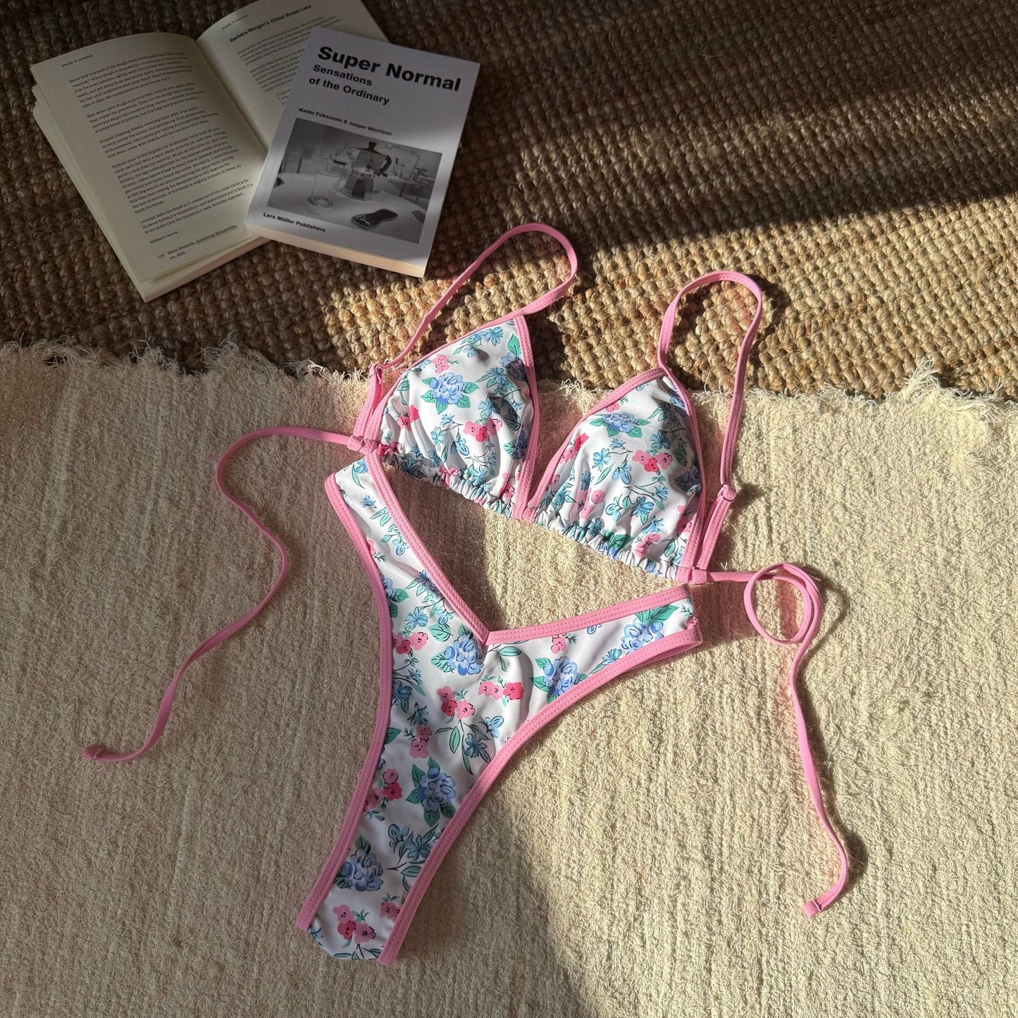 Women Split Leopard Print Printed Sexy Swimsuit Women Triangle Bandage Swimsuit Bikini