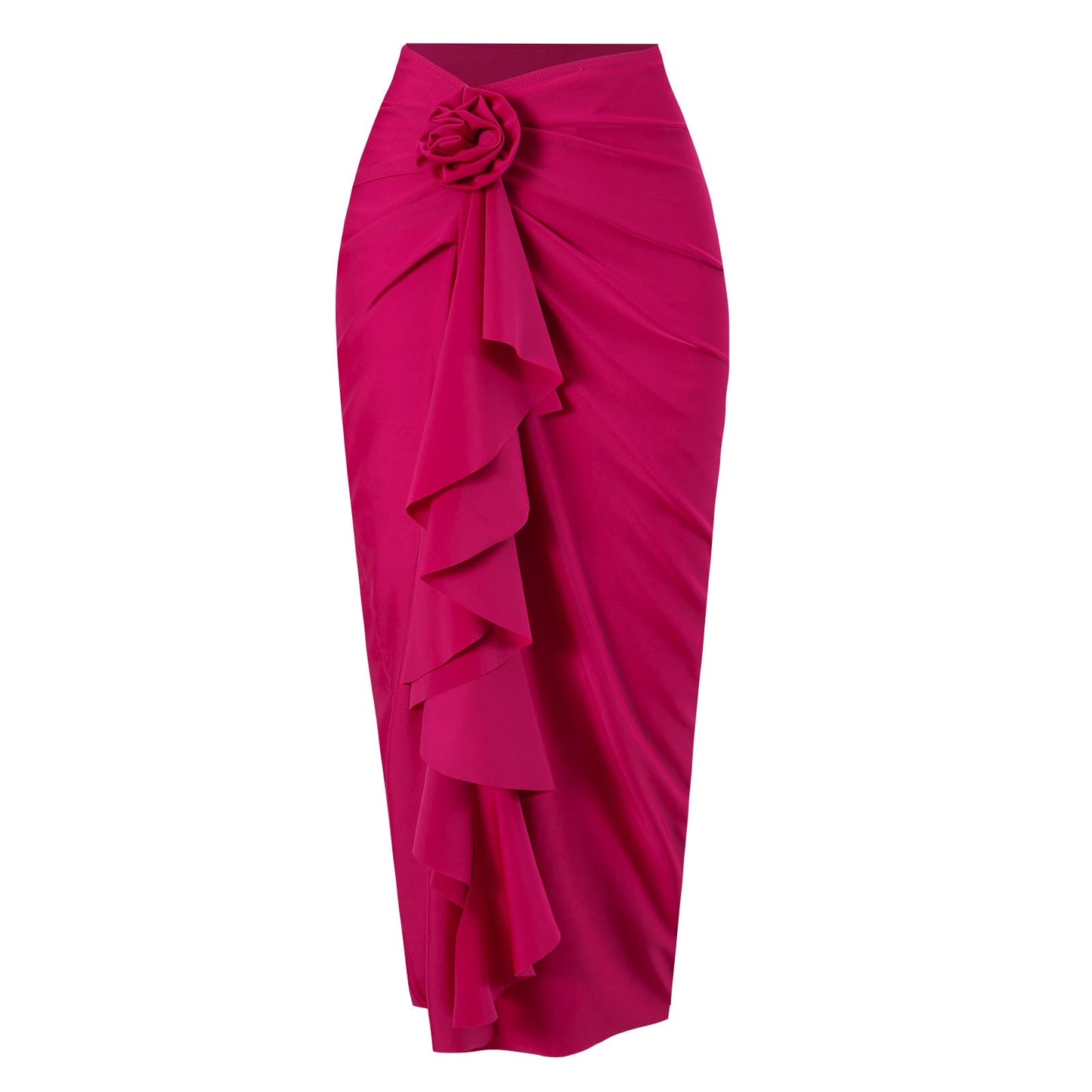 One Piece Swimsuit Women Skinny Slimming Big Floral Swimsuit Outfit Chiffon Dress