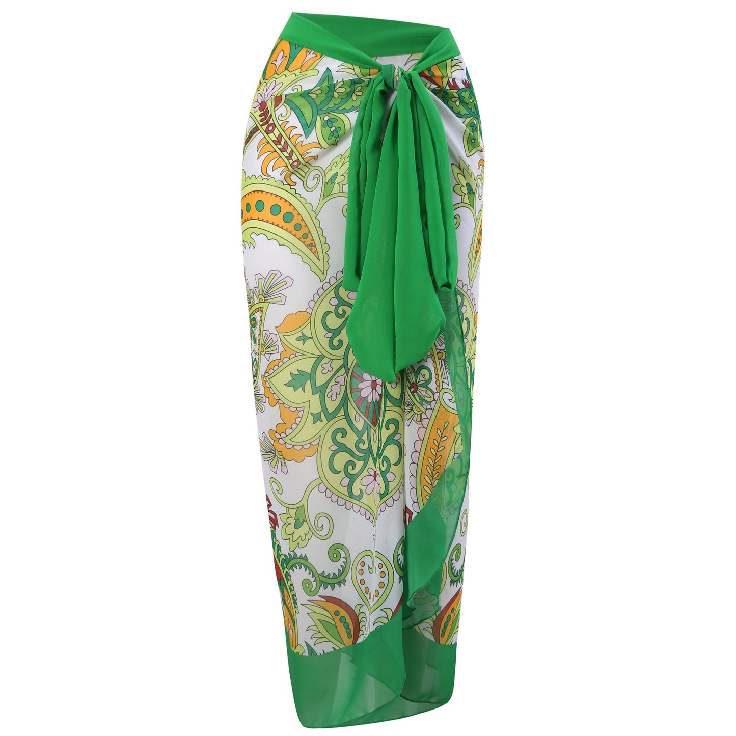 Flying Edge One Piece Women Swimwear Retro Cover Belly Slimming Swimsuit Chiffon Beach Dress