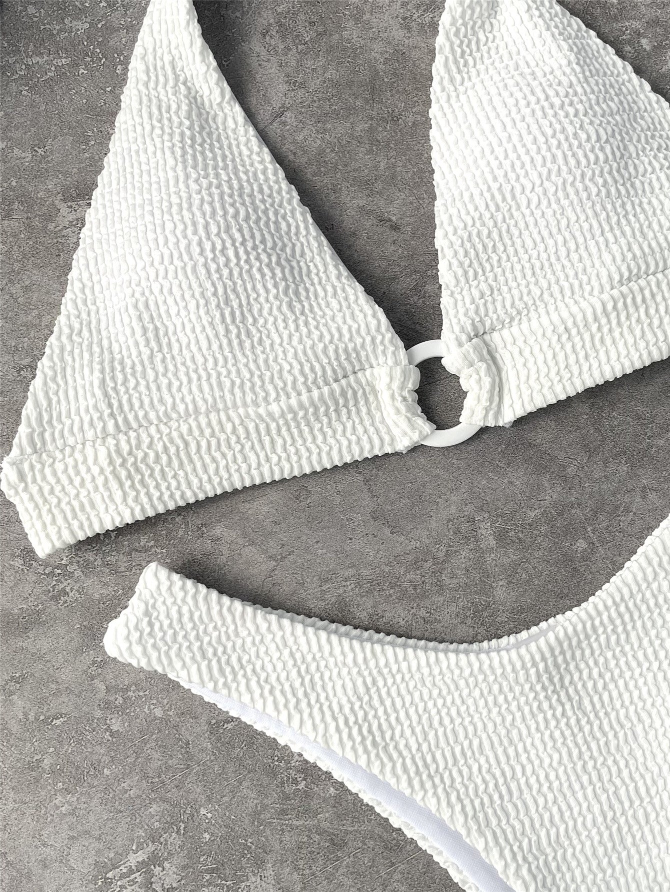 Women Seperated Swimwear Personalized round Ring Special Cloth Bikini textured