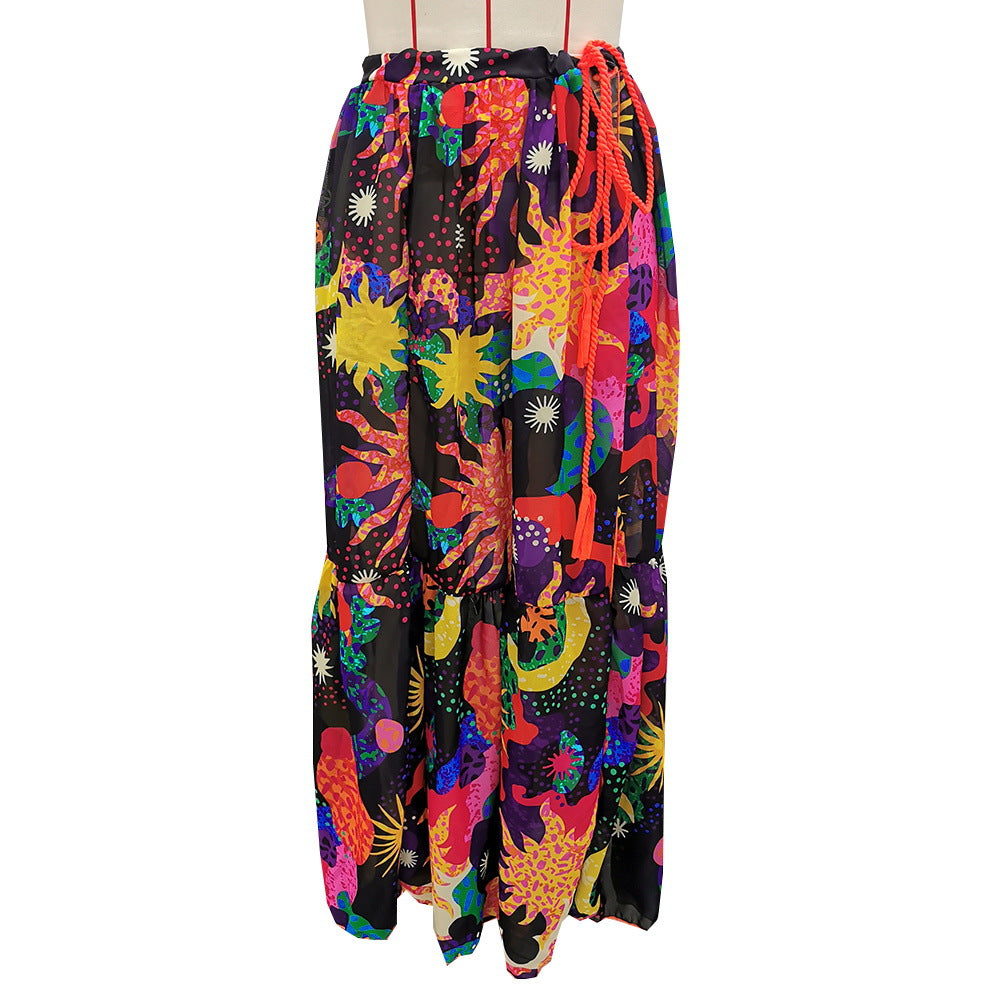 High Waist Split Long Sleeve Swimsuit Women Sexy Backless Cross Strap Deep V Plunge Bikini