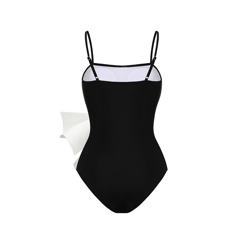 One Piece Swimsuit Women Bow Cover Belly Slimming Swimsuit