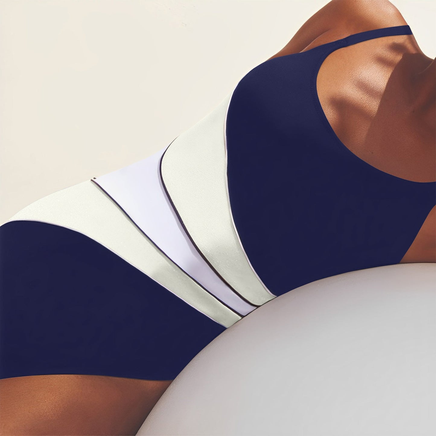 Stitching Women One Piece Swimsuit One Piece Bikini Swimsuit