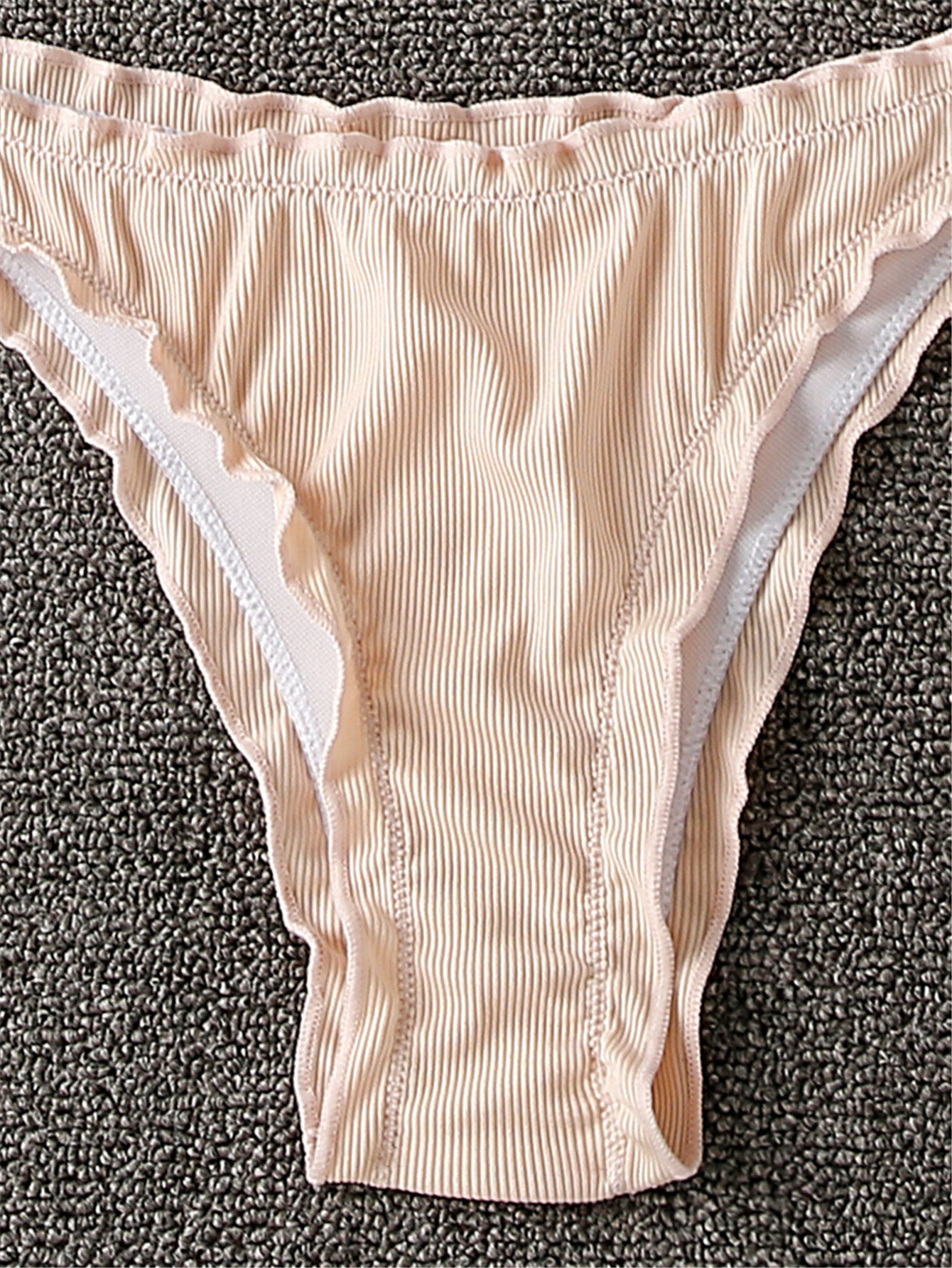 Women Split Swimsuit Wooden Ear Bandage Sexy Bikini